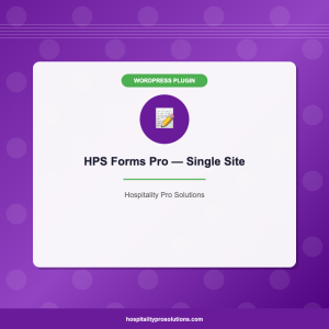 HPS Forms Pro — Single Site