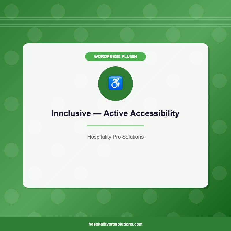Innclusive — Active Accessibility for WordPress