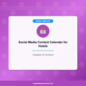 Social Media Content Calendar for Hotels
